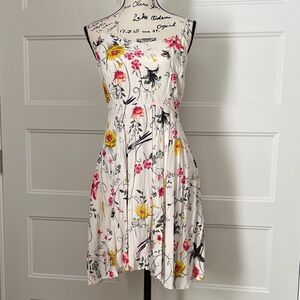 Old Navy Floral Mini Sundress - White with Yellow and Pink